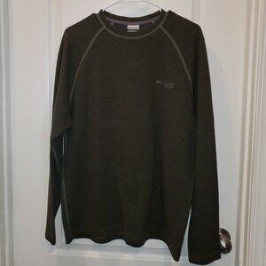 Army Green Columbia Titanium Wool blend Sweater  -Large